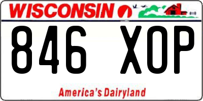 WI license plate 846XOP