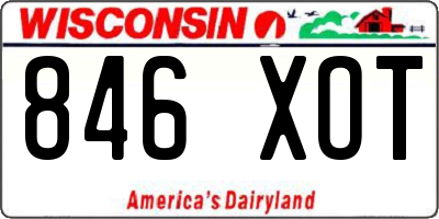WI license plate 846XOT