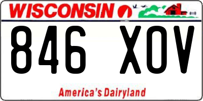 WI license plate 846XOV