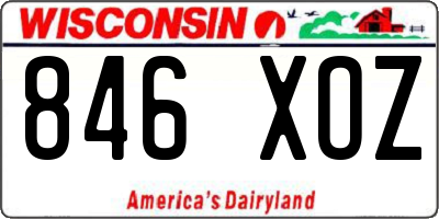 WI license plate 846XOZ