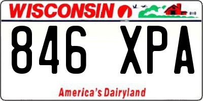 WI license plate 846XPA