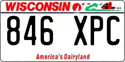 WI license plate 846XPC