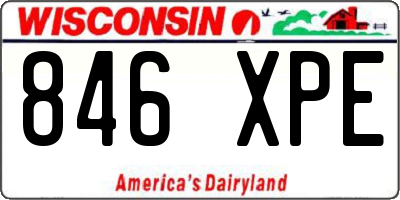 WI license plate 846XPE
