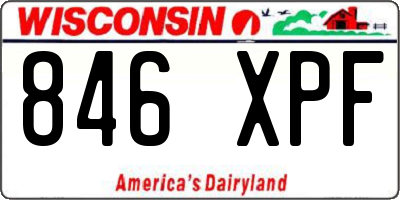 WI license plate 846XPF