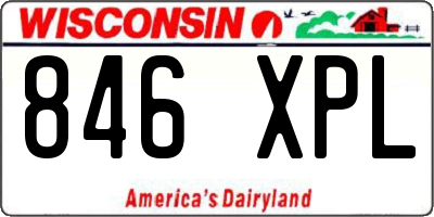 WI license plate 846XPL