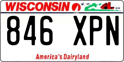 WI license plate 846XPN