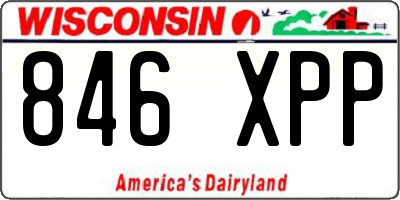 WI license plate 846XPP