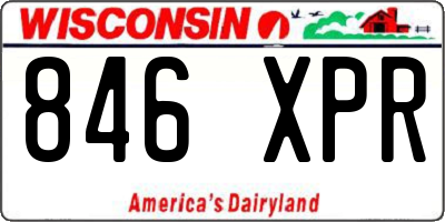 WI license plate 846XPR