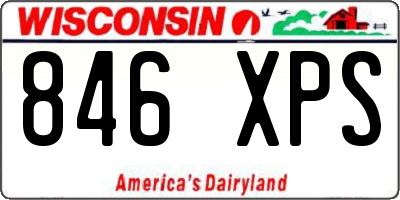 WI license plate 846XPS