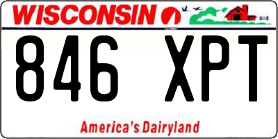 WI license plate 846XPT