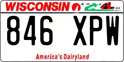 WI license plate 846XPW