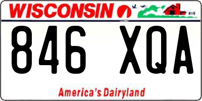 WI license plate 846XQA