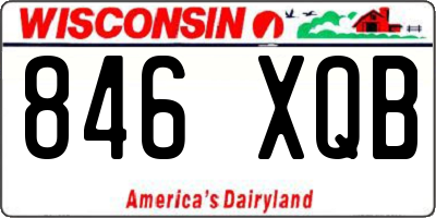 WI license plate 846XQB