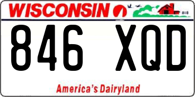 WI license plate 846XQD