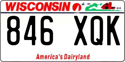 WI license plate 846XQK