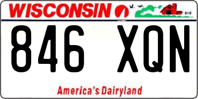 WI license plate 846XQN