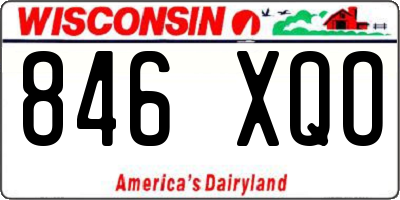 WI license plate 846XQO