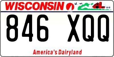 WI license plate 846XQQ