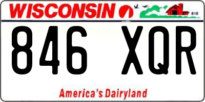 WI license plate 846XQR