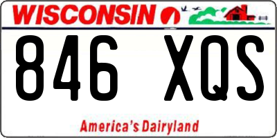 WI license plate 846XQS