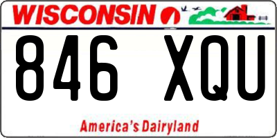 WI license plate 846XQU