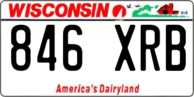 WI license plate 846XRB