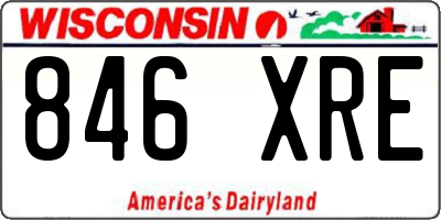 WI license plate 846XRE