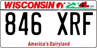WI license plate 846XRF