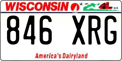 WI license plate 846XRG