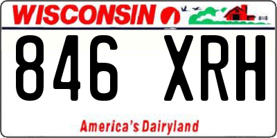 WI license plate 846XRH