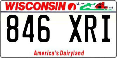 WI license plate 846XRI