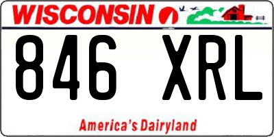 WI license plate 846XRL