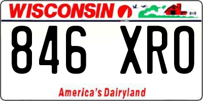 WI license plate 846XRO