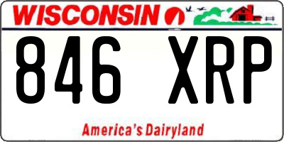 WI license plate 846XRP