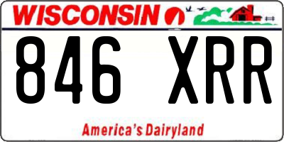 WI license plate 846XRR