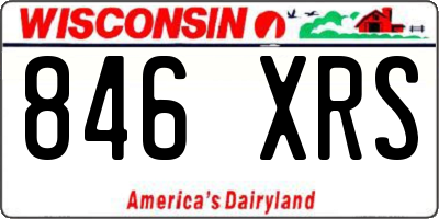 WI license plate 846XRS