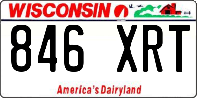 WI license plate 846XRT