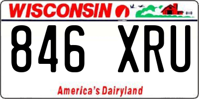 WI license plate 846XRU