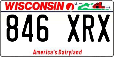WI license plate 846XRX