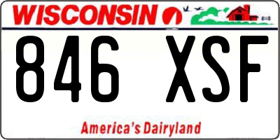 WI license plate 846XSF