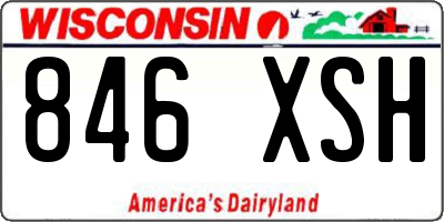 WI license plate 846XSH