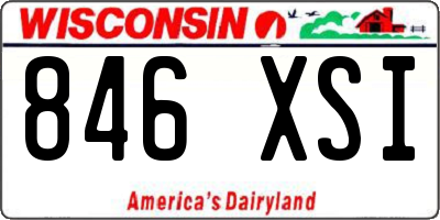 WI license plate 846XSI