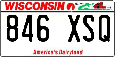WI license plate 846XSQ
