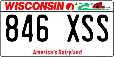 WI license plate 846XSS