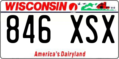 WI license plate 846XSX