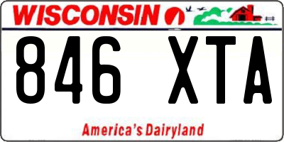 WI license plate 846XTA