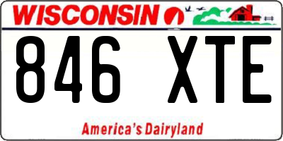 WI license plate 846XTE