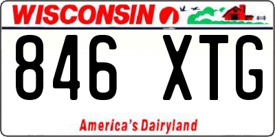 WI license plate 846XTG