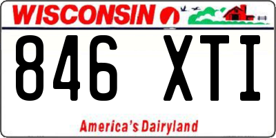 WI license plate 846XTI