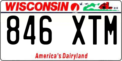 WI license plate 846XTM